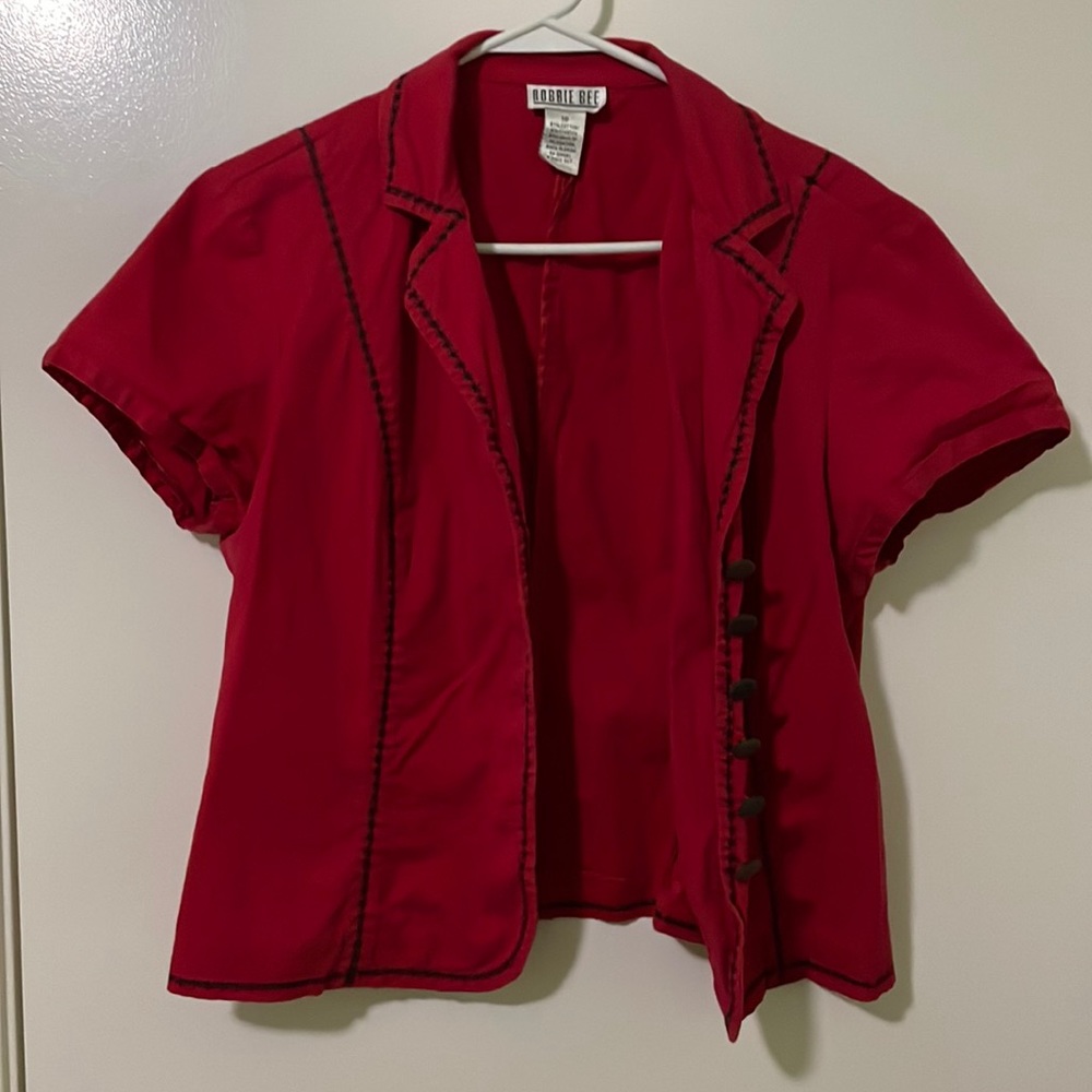 red button up